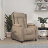 vidaXL Električni naslanjač kapučino umetno usnje | Shoptok.si
