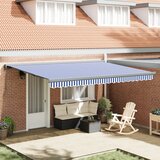 vidaXL plava i bijela ručno upravljiva uvlačiva tenda 450x300 cm Cijene