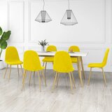 Maison Chic Jedilni stoli - Vzorci stoli 6 kosov gorčično rumen žamet A1142, (22032333) | Shoptok.si
