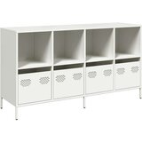 vidaXL Komoda bela 135x39x73,5 cm hladno valjano jeklo | Shoptok.si