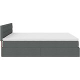 vidaXL Otomanski posteljni okvir z vzmetnico siv 180x200 cm blago | Shoptok.si