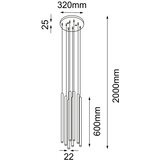  Shilo 7856 - Luster na sajli KOSAME 8xG9/10W/230V crna | Eponuda.com