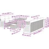 vidaXL 10-delni vrtni kavč set z blazinami črn poli ratan akacija | Shoptok.si