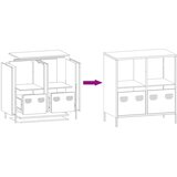  Komoda crna 68x39x73,5 cm hladno valjani čelik | Shoptok.si
