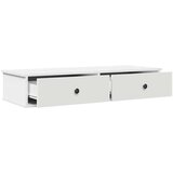 vidaXL Zidna polica s ladicama bijela 100x37,5x19 cm izrađeno drvo | shoptok.hr