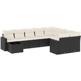  The Living Store Vrtna sedežna garnitura 10-delna z blazinami črn poli ratan - Vrtna Sedežna Garniture, (21447136) | Shoptok.si