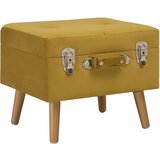 The Living Store Stolček s prostorom za shranjevanje 40 cm gorčično rumen žamet - Stolček, (21482139) Cene