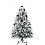  Umjetno božićno drvce Zelena i bijela 150 cm PVC i metal | Eponuda.com