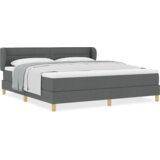 vidaXL Krevet sa podlogom i madracem u tamnosivoj boji, 180x200 cm Tekstil | shoptok.hr