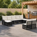  Sjedeća garnitura za vrt 9 kom. Crna poliratan 70.5 x 62 x 70 cm | Shoptok.si