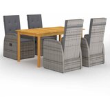  5-dijelni vrtni blagovaonski set sivi | shoptok.hr