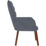  Stolica za opuštanje tamnosiva baršunasta | shoptok.hr