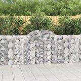 vidaXL obokane gabion košare 9 kosov 200x30x100/120cm pocinkano železo | Shoptok.si