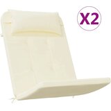  Jastuci za stolicu Adirondack 2 kom krem od tkanine Oxford | shoptok.hr