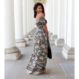 Gemre Black patterned dress Delfino | Shoptok.si