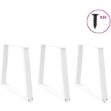  Noge za blagovaonski stol V-oblika 3 kom Bijele 70 x (72-73,3) cm Čelik | shoptok.hr