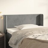  Uzglavlje s ušima svjetlosivo 83x16x78/88 cm baršunasto | shoptok.hr