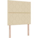 vidaXL Postelja z vzmetnico - Smetana, 90x190 cm, Tkanina, (22083493) | Shoptok.si