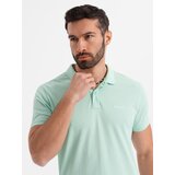 Ombre Cotton pique knit polo shirt - mint | Shoptok.si