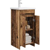  Kupaonski umivaonik s sudoperom Staro drvo 42 x 40 x 84,5 cm | shoptok.hr