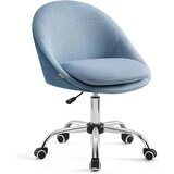 Songmics Domači pisarniški stol, vrtljiv pisarniški stol, penasto oblazinjenje, nastavljiva višina, spalnica, pisarna, modra OBG020Q01, (21377121) Cene
