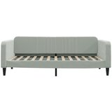  Dnevni krevet s madracem svjetlosivi 100 x 200 cm baršunasti | shoptok.hr
