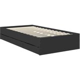  Konstrukcija postelje Črna 90 x 190 cm Inženirsko leseno, (5000121268) | Shoptok.si