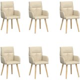 vidaXL Trpezarijske stolice 6 kom. Tkanina Krem 60 x 56 x 96 cm - Krem 6 | shoptok.hr