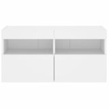  Zidni TV ormarić s LED svjetlima bijeli 80x30x40 cm | shoptok.hr