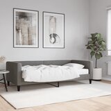 vidaXL Dnevna postelja z vzmetnico temno siva 90x200 cm blago Cene