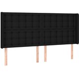 Krevet box spring s madracem LED crni 160x200 cm od tkanine | Eponuda.com