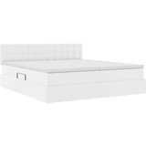  Krevet s od storage Čista bijela 180 x 200 cm Lažna koža - Bijelo 180 x 200 cm | shoptok.hr