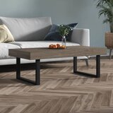  Stolić za kavu sivo-crni 120 x 60 x 40 cm MDF i željezo | shoptok.hr