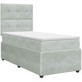  Boxspring krevet s madracem Svjetlosiva 80 x 200 cm Baršun | shoptok.hr