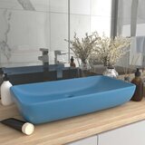 vidaXL Luksuzni pravokutni umivaonik mat plavi 71 x 38 cm keramički Cijene