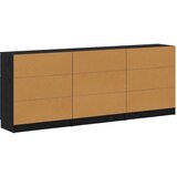 vidaXL Ormarić / Komoda s ladicama 3 pcs Crni hrast 60 x 30 x 70 cm | shoptok.hr