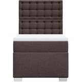  Krevet s oprugama i madracem tamnosmeđi 90 x 200 cm od tkanine | shoptok.hr
