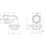 LAPP Kabelska uvodnica, kutna M16 lijevanje pod tlakom, prirodne boje Kabel SKINDICHT RWV-M 16X1,5 O. E+D 25 kom. | Eponuda.ba