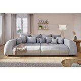 Ropez Temno siva raztegljiva sedežna garnitura iz rebrastega žameta 310 cm Vanessa – | Shoptok.si