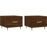  Stolići za kavu 2 kom boja hrasta 50x50x40 cm konstruirano drvo | shoptok.hr