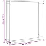 vidaXL Stalak za drva za ogrjev mat crni 110x28x116 cm čelični | shoptok.hr