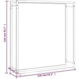 vidaXL stojalo za drva mat črno 110x28x116 cm jeklo | Shoptok.si