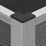  Povišena gredica - Vrtna gredica Siva 100 x 30 x 22 cm WPC i aluminij - 100 x 30 x 22 cm | shoptok.hr