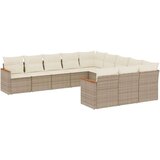 vidaXL 11-dijelni set vrtnih sofa od poliratana s jastucima bež | shoptok.hr
