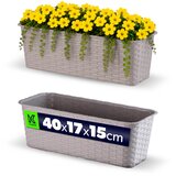 KADAX Balkonski lonec 40 cm Cvetlični lonec Stojalo za balkonske rože Karamel, (5000346109) | Shoptok.si
