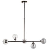  Endon 101348 - Luster na stalku OTIS 5xG9/3W/230V crni hrom/zadimljeno crna | Eponuda.com