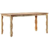  Blagovaonski stol od masivnog obnovljenog drva 160 x 80 x 76 cm | shoptok.hr