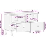 TV ormarić 70 x 33 x 46 cm od masivnog drva manga | shoptok.hr