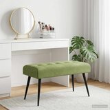  Klupa s gumbastim tkanjem Svijetlo zelena 80 x 40 x 46 cm | Eponuda.com