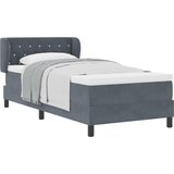 vidaXL Box Spring krevet s madracem tamnosive boje 90x190 cm od baršuna | shoptok.hr